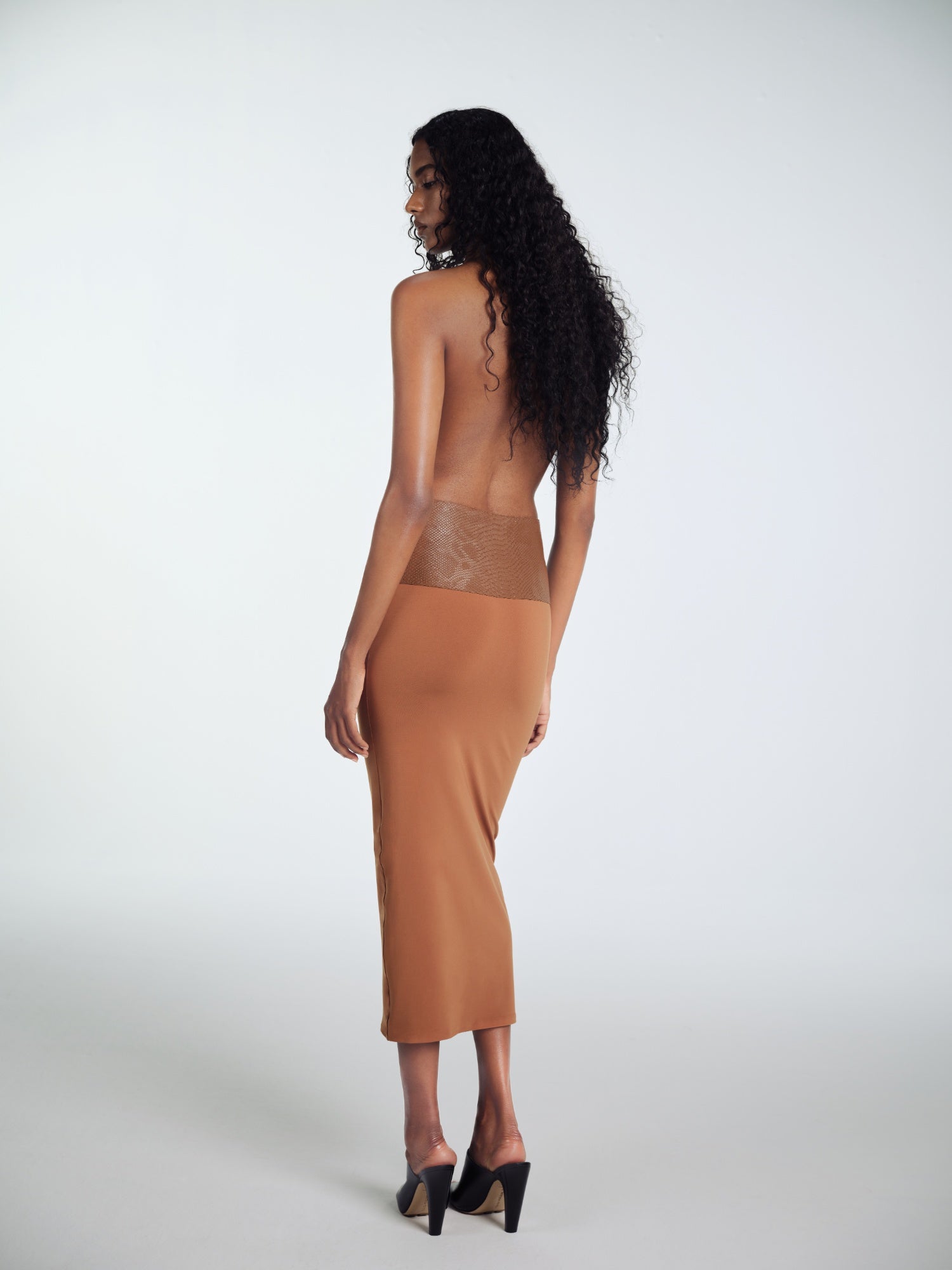 MOCCA MIDI ELBISE WITH LEATHER BELT