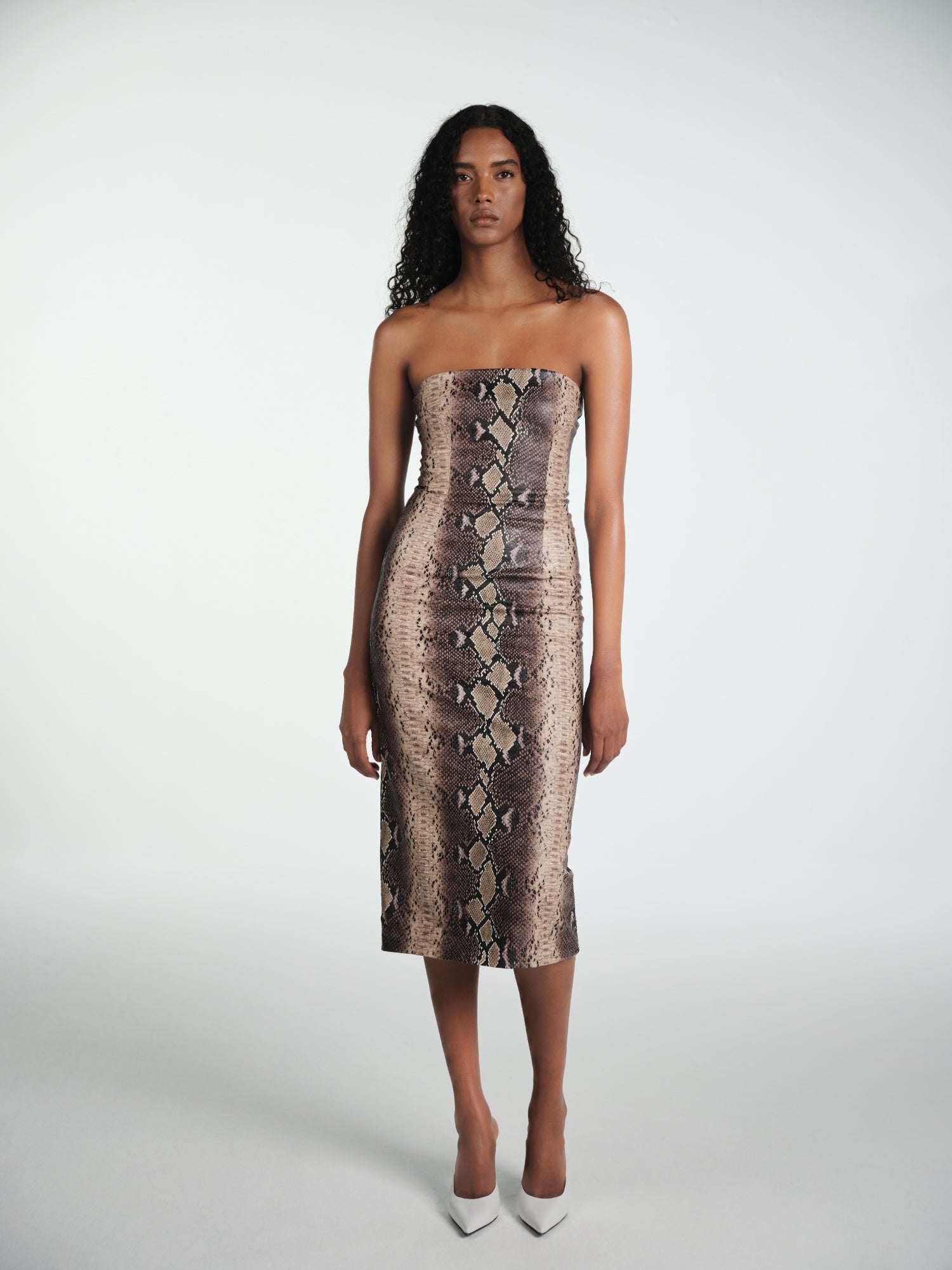 SNAKE LEATHER ELBISE